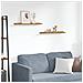 Scaffale da parete 2 pcs Beige 60 x 9 x 3 cm Legno multistrato - Foto miniatura 2