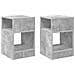 Tavolino 2 pcs Grigio cemento 30,5 x 30 x 45 cm - Foto miniatura 1