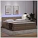 Letto con contenitore e LED con led Cappuccino 200 x 200 cm - Foto miniatura 5