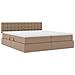 Letto con contenitore e LED con led Cappuccino 200 x 200 cm - Foto miniatura 6