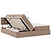 Letto con contenitore e LED con led Cappuccino 200 x 200 cm - Foto miniatura 8