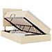 Letto con contenitore e materasso Crema 120 x 190 cm Tessuto - Foto miniatura 1