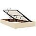 Letto con contenitore e materasso Crema 120 x 190 cm Tessuto - Foto miniatura 6