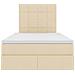 Letto con contenitore e materasso Crema 120 x 190 cm Tessuto - Foto miniatura 7