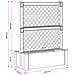 Grande vaso con trellis Bianco 99,5 x 43 x 133,5 PP - Foto miniatura 6