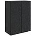 Mobiletto a muro Nero 66 x 34,5 x 90 cm Legno ingegnerizzato - Foto miniatura 1