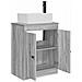 Mobile da bagno con lavabo Sonoma grigio 54 x 35 x 83 cm - Foto miniatura 3