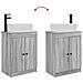 Mobile da bagno con lavabo Sonoma grigio 54 x 35 x 83 cm - Foto miniatura 8