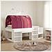 Letto alto per bambini con storage Bianco e Rosso - Foto miniatura 2