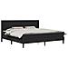 Struttura letto con materasso Nero 200 x 200 cm Similpelle - Foto miniatura 1