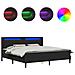Struttura letto con materasso Nero 200 x 200 cm Similpelle - Foto miniatura 3
