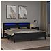Struttura letto con materasso Nero 200 x 200 cm Similpelle - Foto miniatura 4