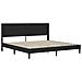 Struttura letto con materasso Nero 200 x 200 cm Similpelle - Foto miniatura 6