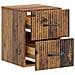 Mobiletto da notte a muro Legno antico 34,5 x 33 x 40 cm - Foto miniatura 3