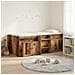 Struttura Letto Loft con Mobile con porta 3 pz Legno antico - Foto miniatura 2