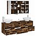 Set di mobili per il bagno 4 pcs Rovere Fumo - Foto miniatura 3