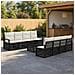 Set Divano da Giardino 9 pz Nero polyrattan - Foto miniatura 3