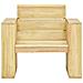 Sedia da Giardino 89x76x76 cm in Legno di Pino Impregnato - Foto miniatura 5