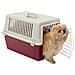 Trasportino Rigido Per Cani Piccola Taglia E Gatti Atlas 30 El, Box Per Trasporto Di Animali, Plastica Robusta, Porta In Acciaio Plasticato, Griglie Per L'aerazione, 40 X 60 X H 38 Cm Bordeaux - Foto miniatura 3