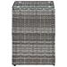 Tavolino Laterale Piano In Vetro Grigio 35x35x52 Cm Polyrattan - Foto miniatura 3