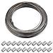 15 Millimetri X 30 M In Acciaio Inox Filo Cornice Appesa Cavo Filo Heavy Duty Garden Craft Forte Corda Filo Con Il 20 Alluminio Crimpatura Per Giardino Craft Stendino - Foto miniatura 1