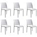 Volga - Sedia Da Giardino In Plastica Set Da 6 - Foto miniatura 1