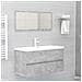 Mobile Lavabo Grigio Cemento 90x38,5x45 cm in Legno Multistrato - Foto miniatura 3