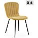 Pack 4 Sedie Lucky Rivestite In Tessuto Color Senape - Foto miniatura 1