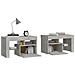 Comodini 2 Pz Con Luci A Led Grigi Cemento 70x36,5x40 Cm - Foto miniatura 6