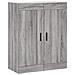 Armadietti A Parete 2 Pz Grigio Sonoma In Legno Multistrato - Foto miniatura 3