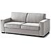 Divano Letto Samantha, Divano A 2 Posti, 100% Made In Italy, Sofà Soggiorno Con Apertura Girevole, In Tessuto Imbottito, Con Braccioli Slim, Cm 160x95h90, Grigio - Foto miniatura 2