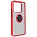 Cover Per Xiaomi 13t E 13t Pro Anello Metallico Supporto Bordo Rosso - Foto miniatura 3