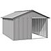 Casetta per Cani grigio 116,5x153x81,5 cm Acciaio Zincato - Foto miniatura 1