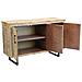 Mobile Credenza In Legno E Metallo Da Interno A 3 Ante E 2 Ripiani Linea Classic - Foto miniatura 3