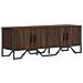 Mobile Porta Tv Rovere Marrone 122x34x41cm In Legno Multistrato - Foto miniatura 2