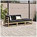 Set Divani Da Giardino 3pz Con Cuscini Legno Impregnato Di Pino - Foto miniatura 3
