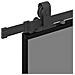 Porta Scorrevole Set Ferramenta Nera 76x205 cm Vetro Temperato - Foto miniatura 2