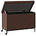 Contenitore da Giardino con Ruote Marrone Polyrattan - Foto miniatura 9