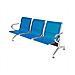 Panca In Acciao Per Sala Attesa Ufficio Studio A 3 Posti - Colore Blu - Foto miniatura 2