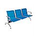 Panca In Acciao Per Sala Attesa Ufficio Studio A 3 Posti - Colore Blu - Foto miniatura 1