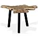 Tavolino Da Salotto In Legno Di Teak Autentico 80x70x38 Cm - Foto miniatura 3