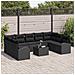 Set Divano da Giardino da 10 Pezzi con Cuscini Beige Polyrattan,  Divano da Giardino a 2 Posti con Storage e Cuscini Nero Polyrattan - Foto miniatura 3