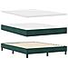 Letto Box Spring con Materasso Verde Scuro 140x190 cm Velluto - Foto miniatura 6