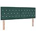 Letto Box Spring con Materasso Verde Scuro 140x190 cm Velluto - Foto miniatura 7