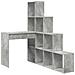 Scrivania ad angolo Grigio cemento 101,5 x 149,5 x 149,5 cm - Foto miniatura 1
