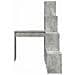 Scrivania ad angolo Grigio cemento 101,5 x 149,5 x 149,5 cm - Foto miniatura 4