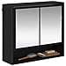 Mobiletto per specchio da bagno Rovere nero 65 x 20 x 60 cm - Foto miniatura 3