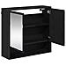 Mobiletto per specchio da bagno Rovere nero 65 x 20 x 60 cm - Foto miniatura 5