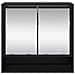 Mobiletto per specchio da bagno Rovere nero 65 x 20 x 60 cm - Foto miniatura 6