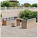 Set Divano da Giardino con cuscino 11 pcs beige e grigio chiaro - Foto miniatura 3